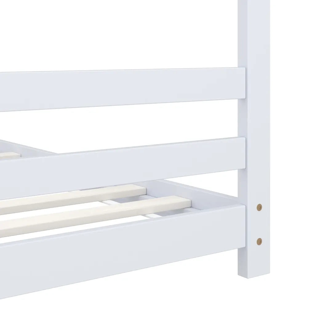 Giroletto per Bambini | Letto Infantile | Lettino Bianco in Massello di Pino 70x140 cm