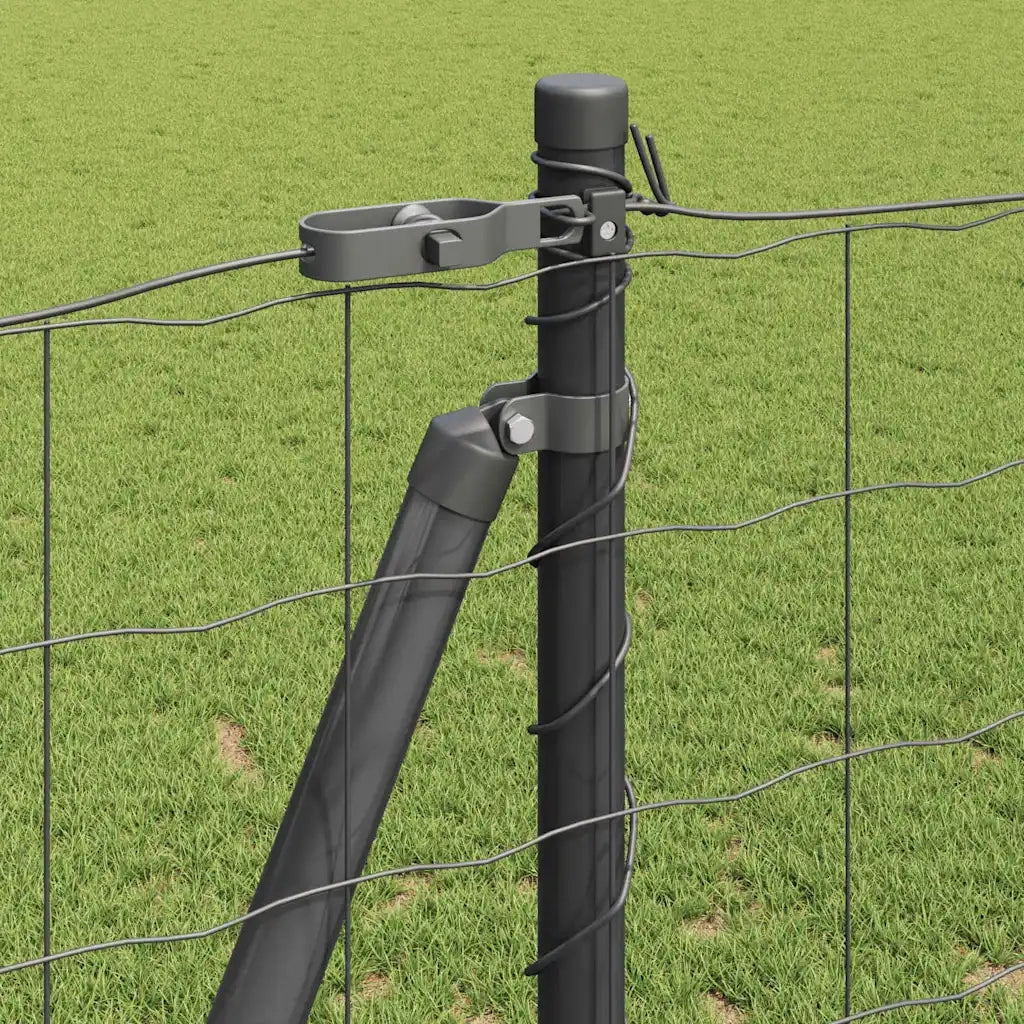 Recinzione con Posto Grigio 1,2 x 10 m Acciaio 3350927
