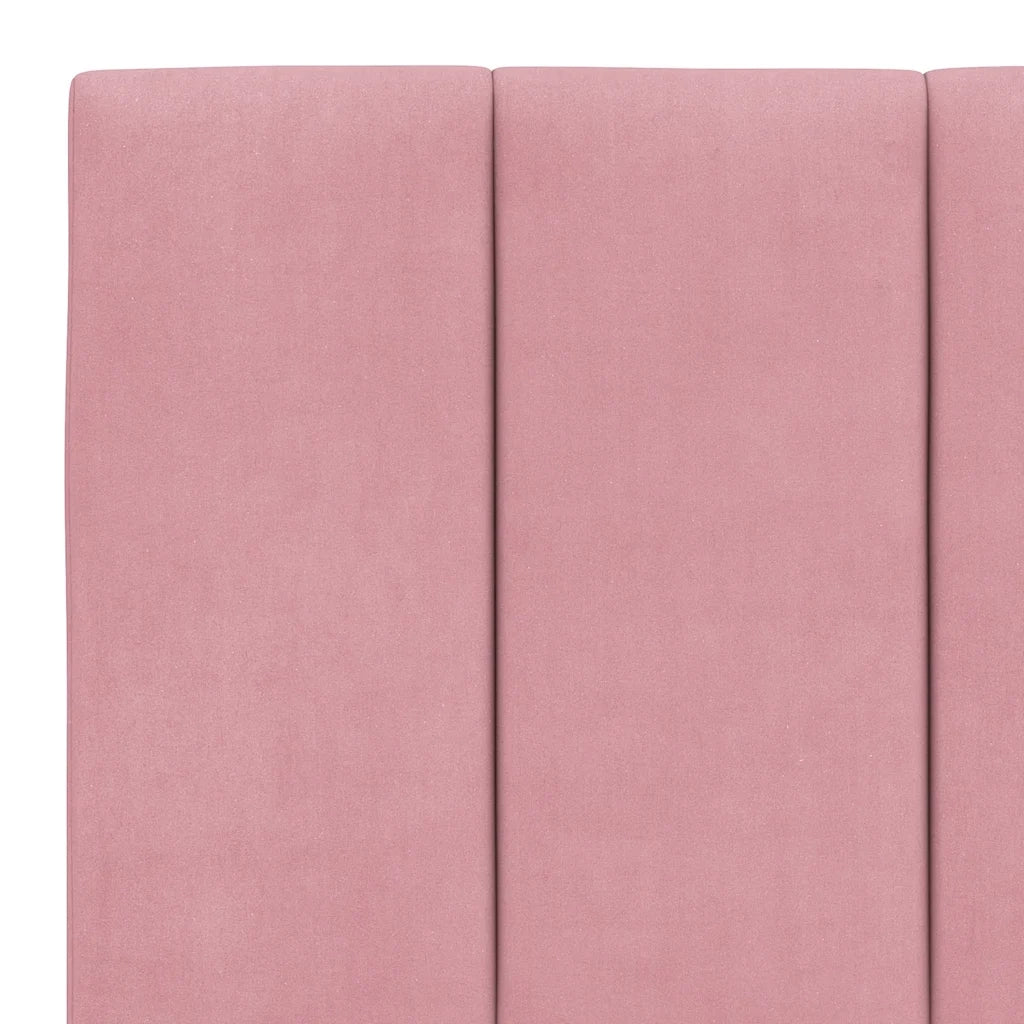 Letto con Materasso Hanko Rosa 200x200 cm in Velluto 3208621