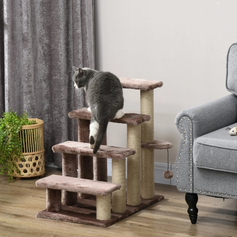 SCALA PER GATTI 60x40x64 cm Legno Marrone