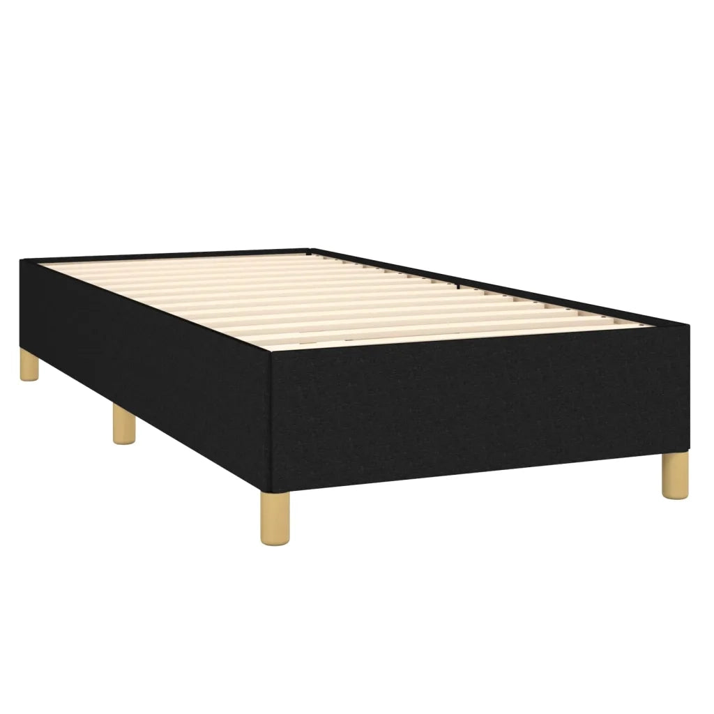 Giroletto a Molle con Materasso Nero 100x200 cm in Tessuto 3128503