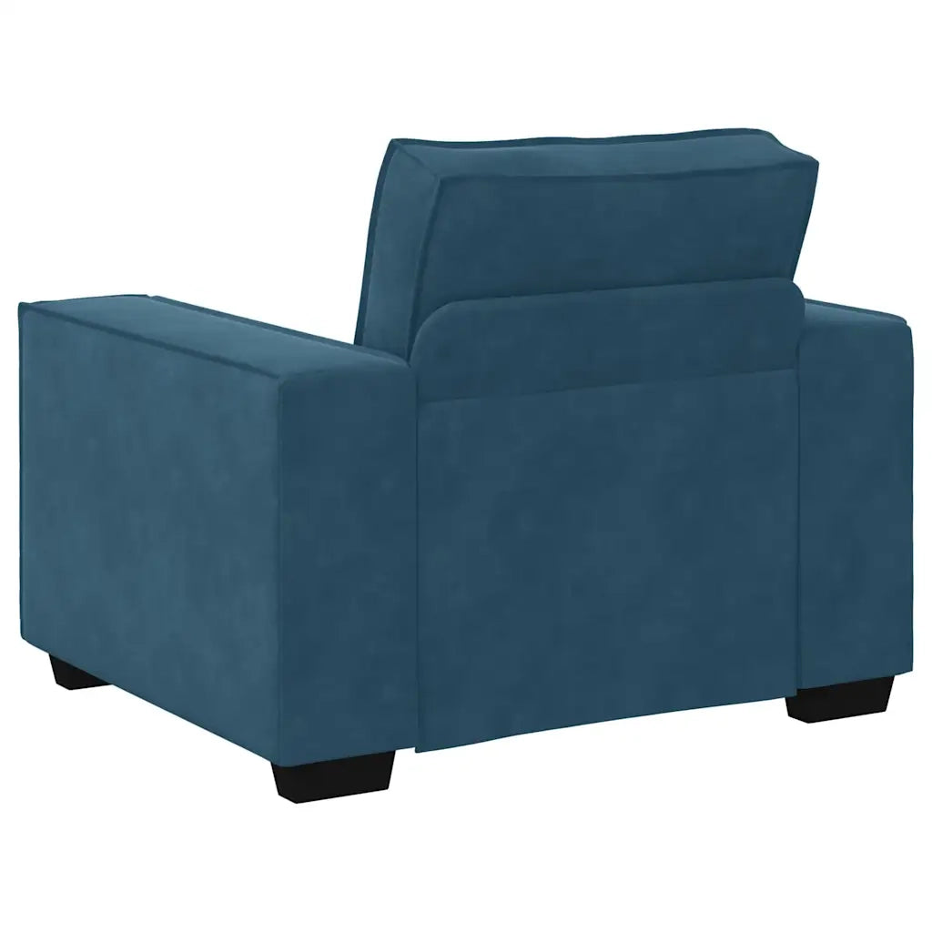 Divano Sedia Blu 100x78x84 cm Velluto 4105009