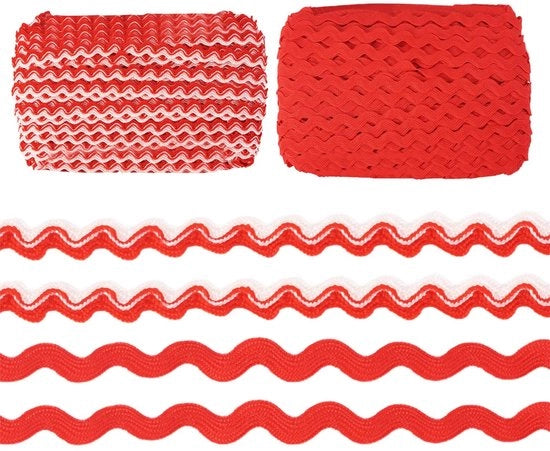 Fregio a Frange 41M - Frangetta Curva - Nastro di Filo - Fibra di Polipropilene - Per Decorazione DIY - Resistente ai Marcature - Nastro Decorativo