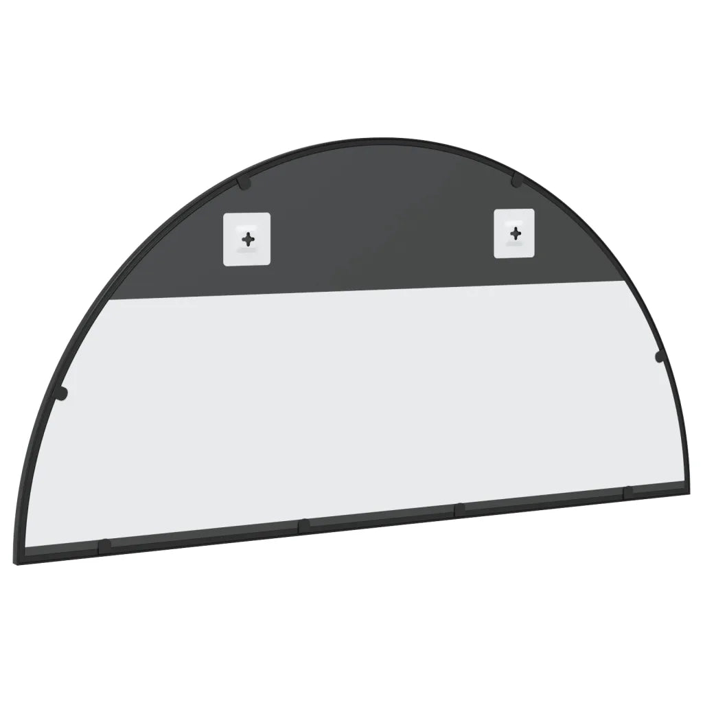 Specchio da Parete | Specchio decorativo Nero 100x50 cm Arco in Ferro