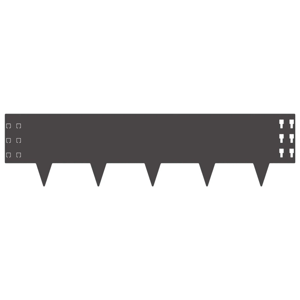 Bordura per Prato 20 pcs 100 x 25 cm Acciaio Nero 8008603
