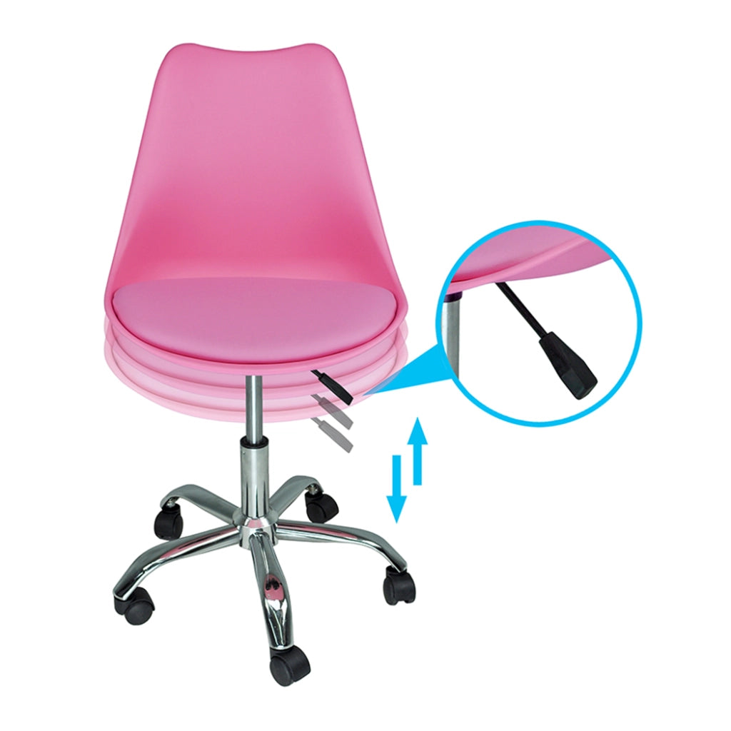 Sedia da ufficio girevole, sedia da scrivania fucsia con rotelle mod. SALLY - SU29SAPM