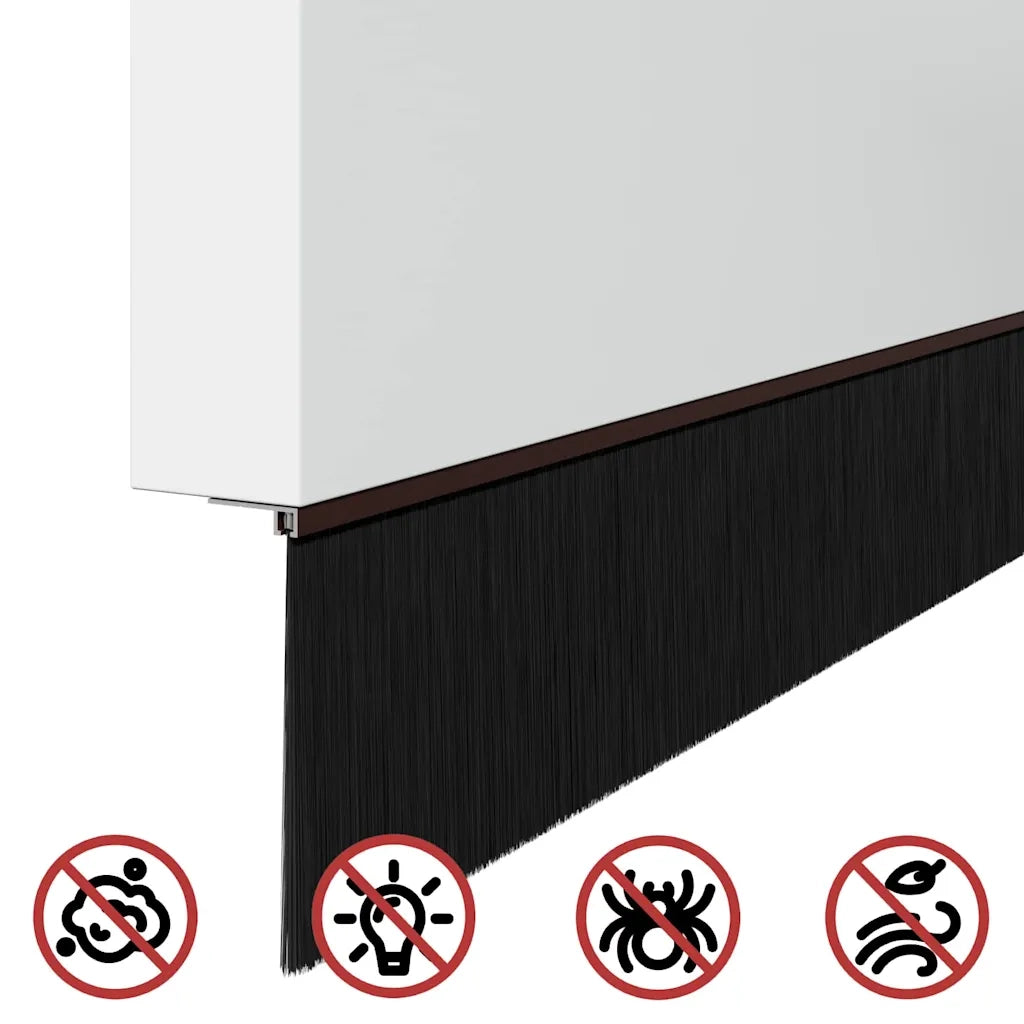 Spazzole per porte autoadesive 2 pcs Marrone 100 cm 42019429