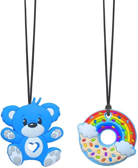Giocattoli per cuscini di masticazione - Qualità alimentare - Cuscini di masticazione in silicone - Catene di masticazione - Strisce di masticazione - Giocattoli sensoriali - Bambini autistici - Stimolazione tattile