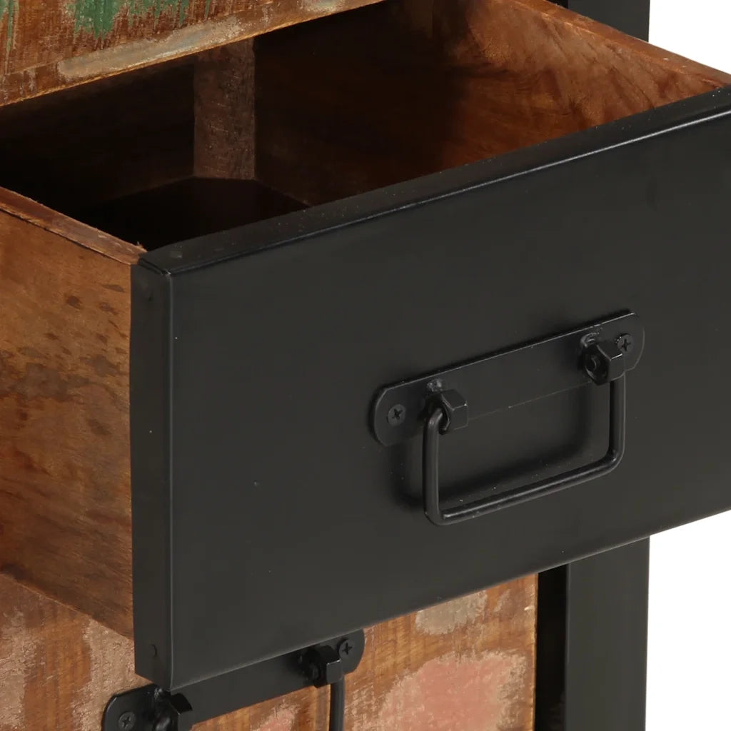 Cassettiera Multicolore 40x40x75 cm Legno Massello di Recupero 4013582
