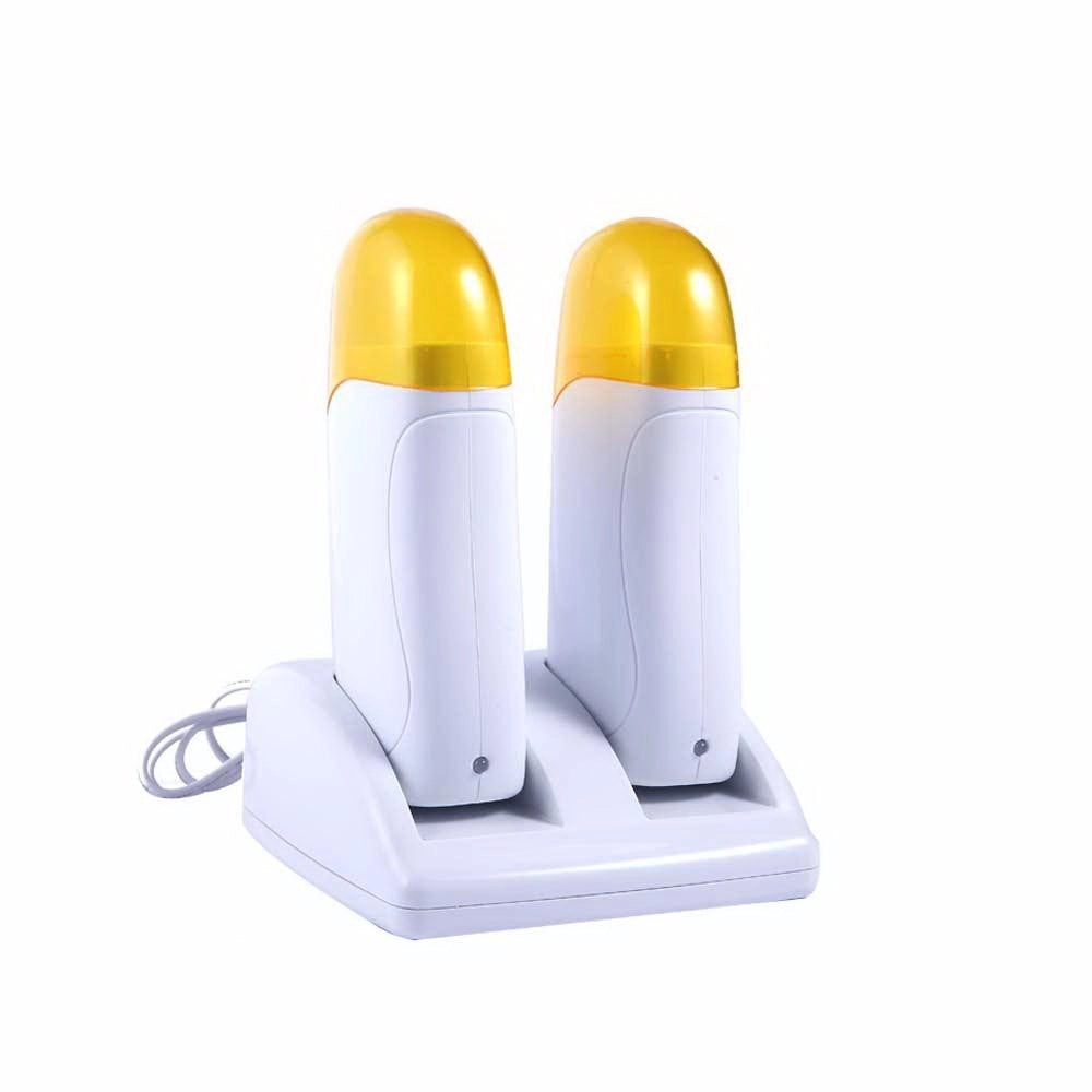 Trade Shop - Kit Doppio Scaldacera Rullo + Ricarica Base Per Strisce Depilatorie Cera Ceretta -