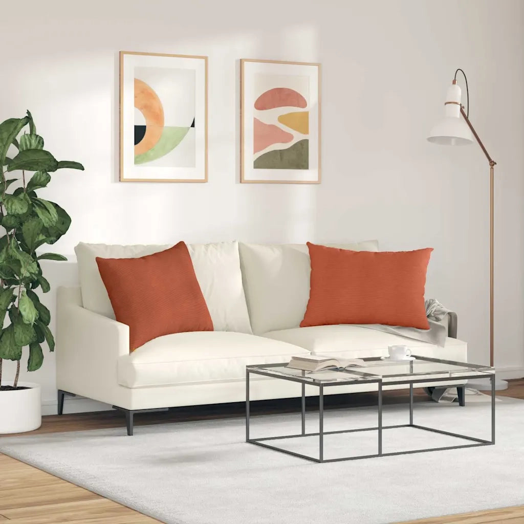 Cuscini da Divano 2 pz | Cuscini per sedie Rosso Arancio 70 x 50 cm