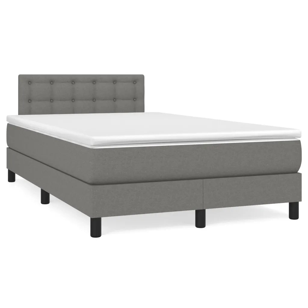 Giroletto a Molle con Materasso Grigio Scuro 120x190cm Tessuto 3269752
