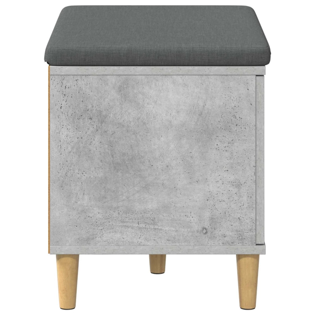 Panca per ingresso con cuscino-Sgabello-Panca da Corridoio Grigio cemento 60 x 38 x 46 cm 408296