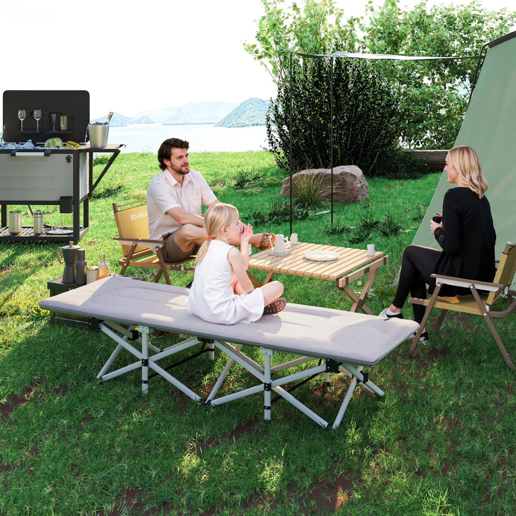 Letto da campeggio pieghevole con materasso ¨C Xylo ¨C Grigio 185x65x37 cm con sacca