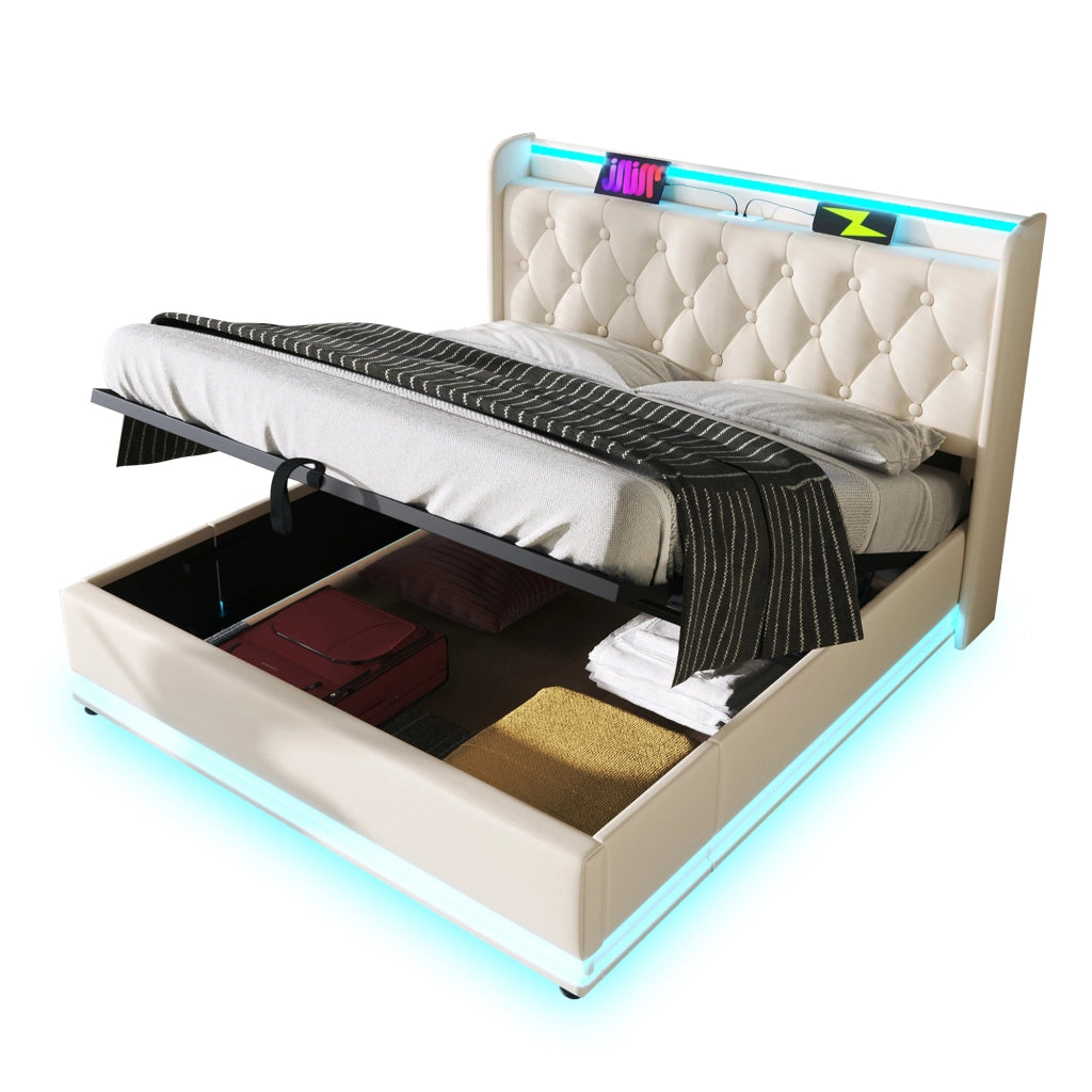letto imbottito pu bianco 160x200 cm