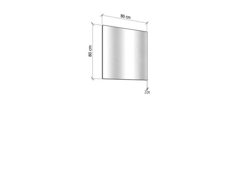 Padula, Specchio kit Fissaggio a Muro Incluso, 80x80h cm Marrone