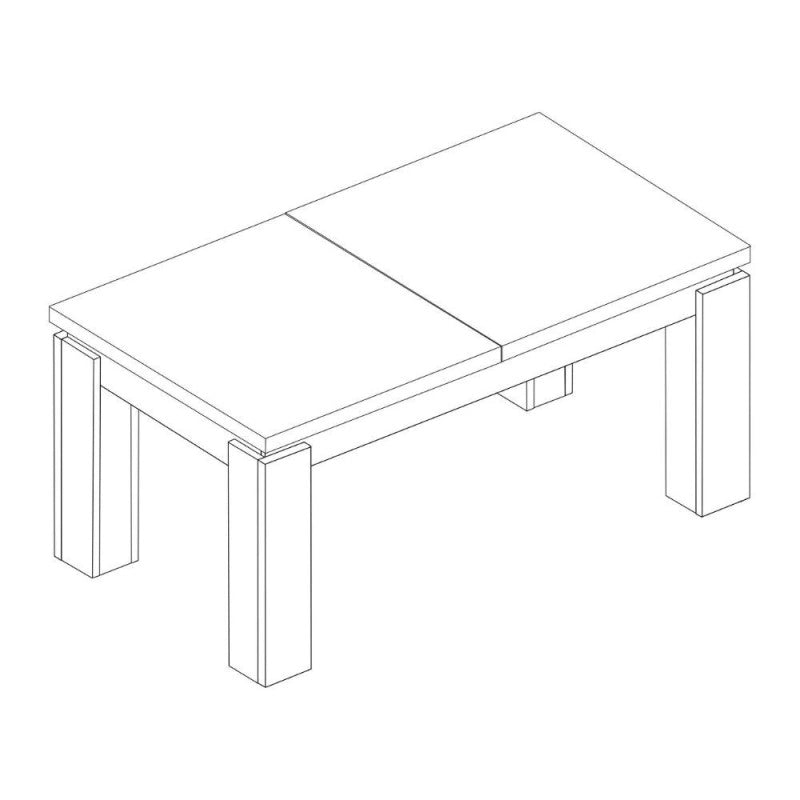 Tavolo allungabile 1485 con allunga centrale 190/235x 90x76 H cm. noce