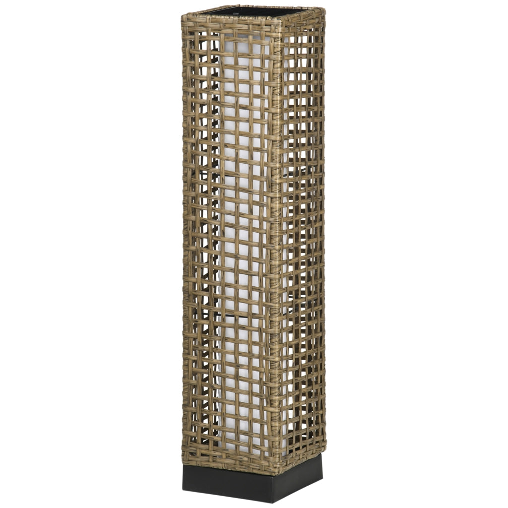 Lampada da giardino solare ¨C Minimal ¨C resina intrecciata 15.5x15.5x69 cm