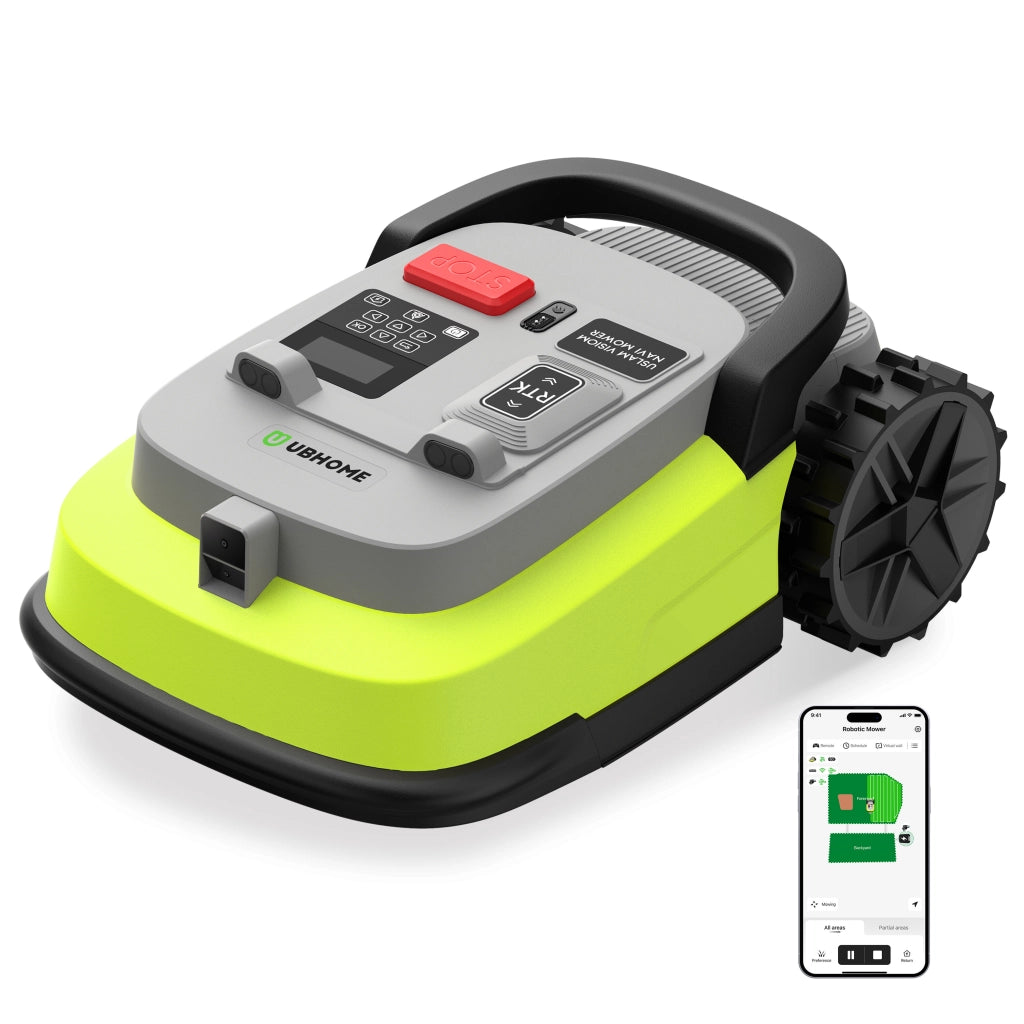 Robot tagliaerba M10 con RTK + Visione AI – pendenze fino al 55% – navigazione precisa – silenzioso (52 dB)
