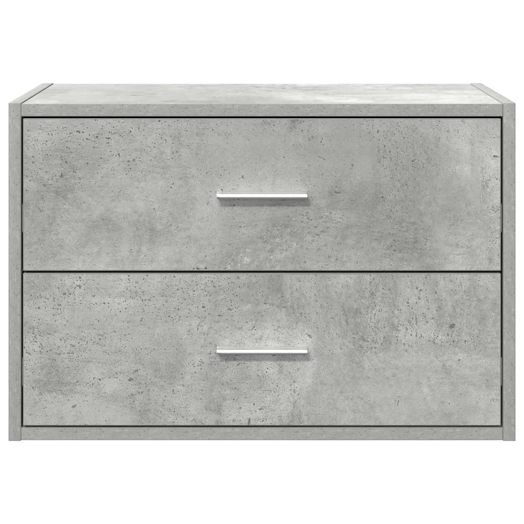 Armadio con 2 Cassetti Grigio Cemento 60x31x40 cm in Truciolato 858827