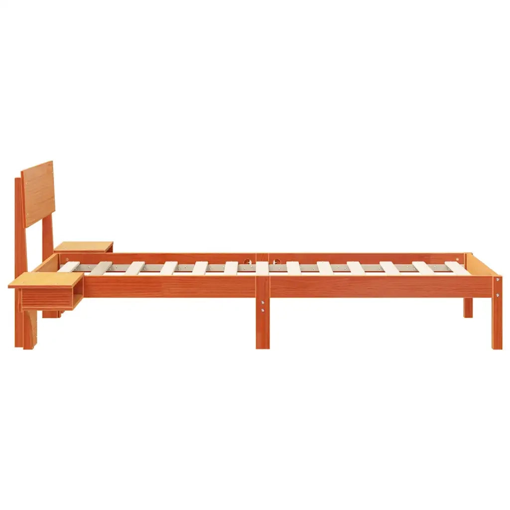 Struttura del letto Marrone cerato 75 x 190 cm Pino massello 873474
