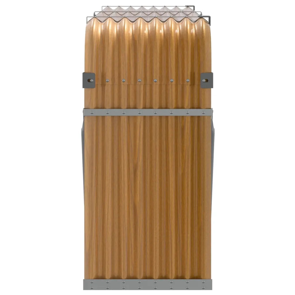 Portaceppi Effetto Legno 180x45x100 cm in Acciaio Zincato CFW5502119