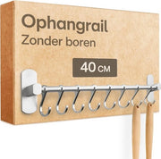 Fascia per utensili da cucina - adesivo, senza foratura - 40 cm