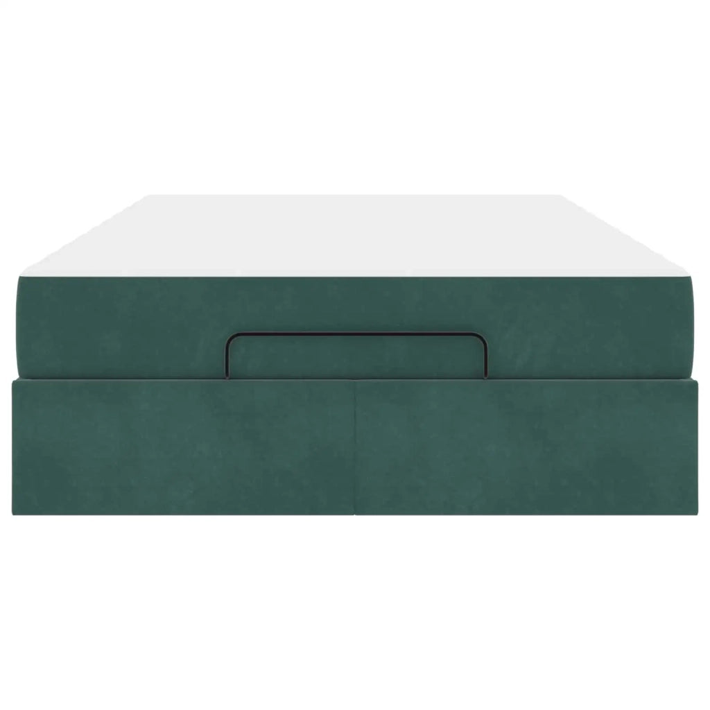 Struttura letto con materasso con materasso 2 pcs Verde Velluto