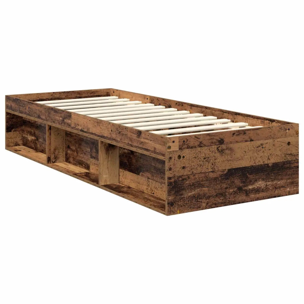 Struttura del letto-Giroletto Legno vecchio 75 x 190 cm Pino massello 579272
