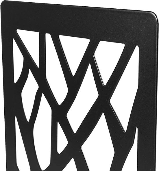 Supporti libri - Supporti libri metallici - Stile e funzionalità - Nero - Supporti libri decorativi - Ideali per casa e ufficio - 16 S