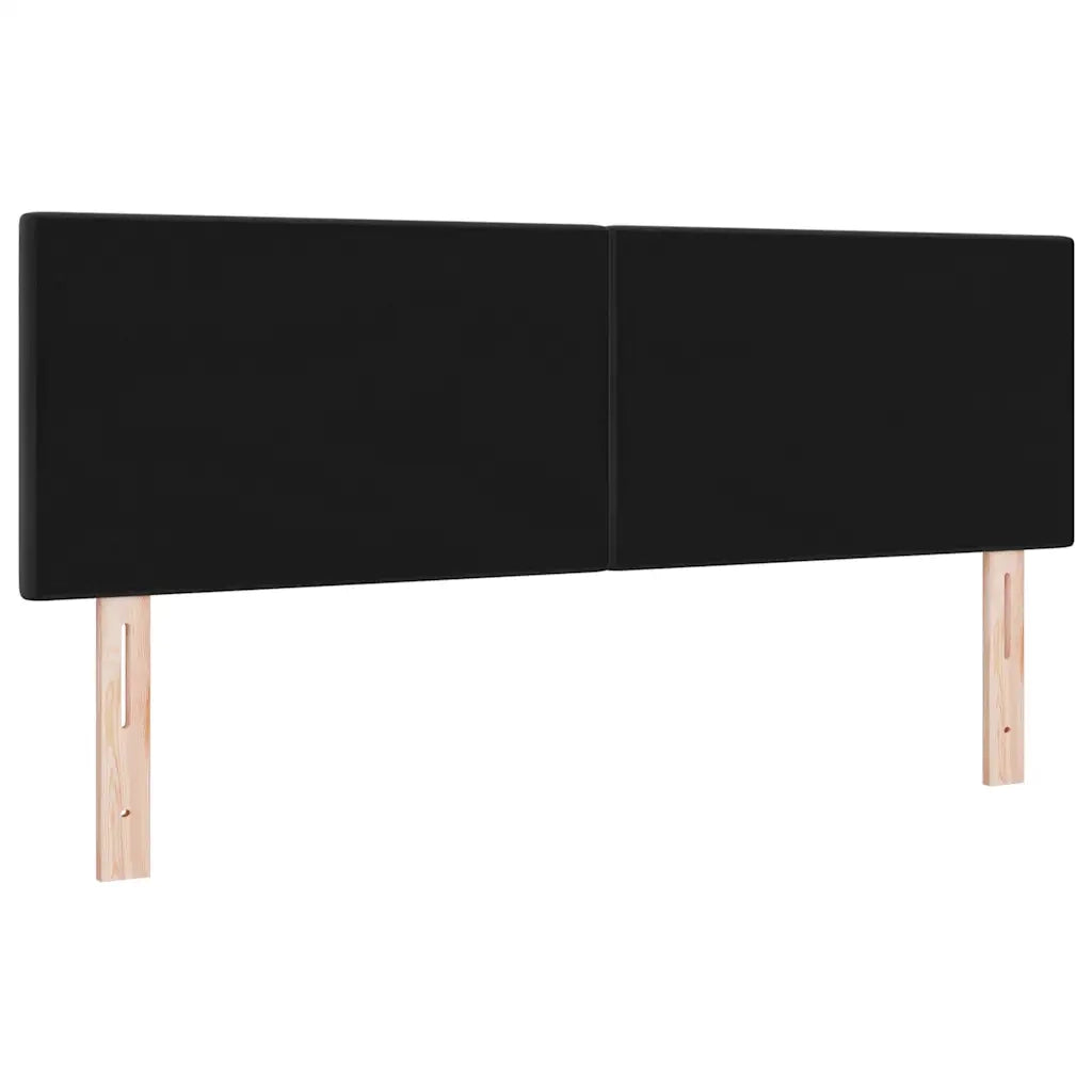 Testiera | Testata LED con strisce LED Nero 144 cm Velluto