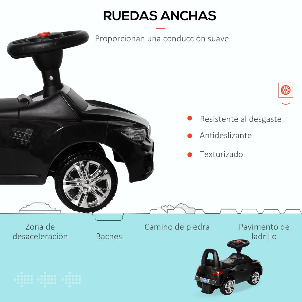 Carrello Primi Passi per Bambini 18-36 Mesi ¨C Xylo ¨C con Luci LED Musica Volante Contenitore Nero