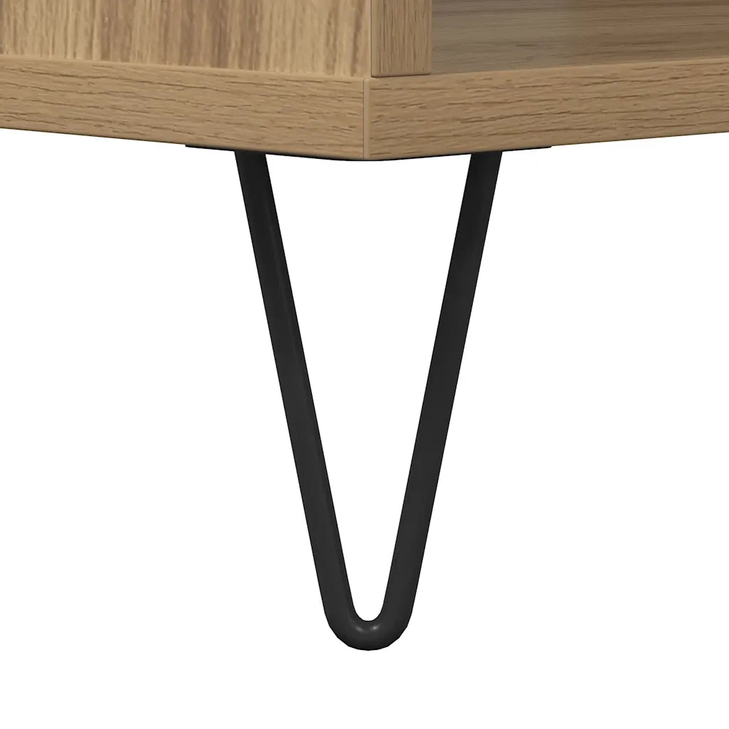 Tavolino Salotto Rovere Artigianale 90x49x45 cm Multistrato 857453