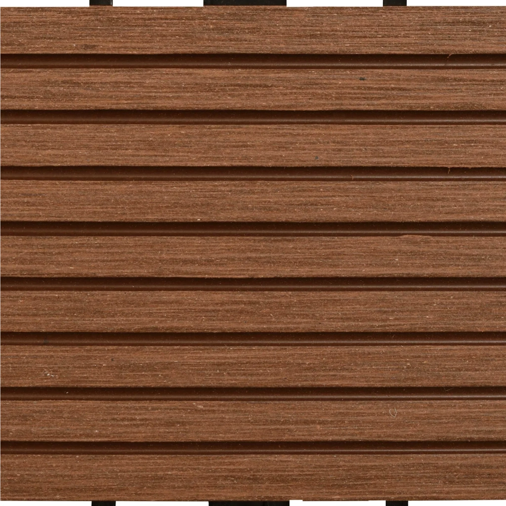 Piastrella per Decking 22 pcs Marrone 30 x 30 cm WPC 3444827