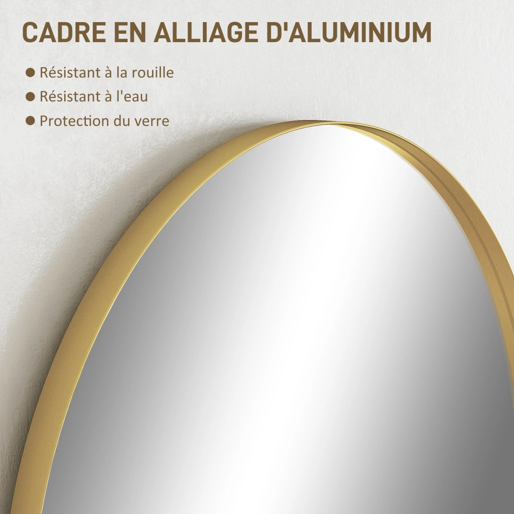 Specchio da parete ad arco ¨C Xylo ¨C Cornice in lega alluminio oro 60x90cm