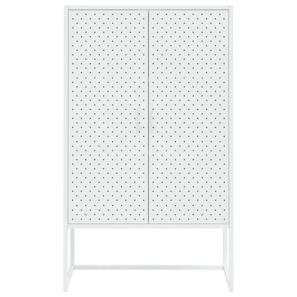 Credenza Alta Bianca 80x35x135 cm in Acciaio
