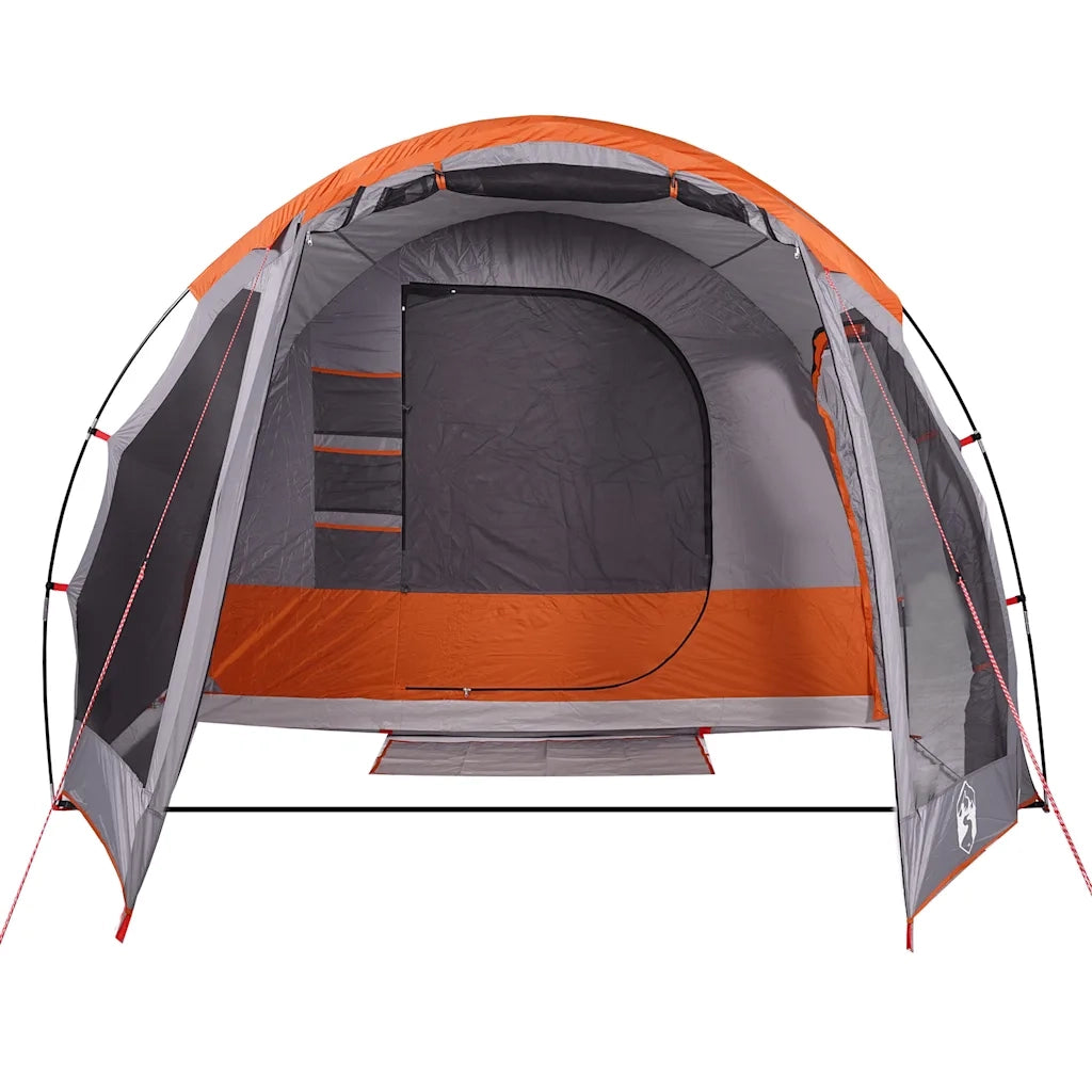 Tenda Familiare a Tunnel per 8 Persone-Tenda da campeggio Grigia Impermeabile 385026