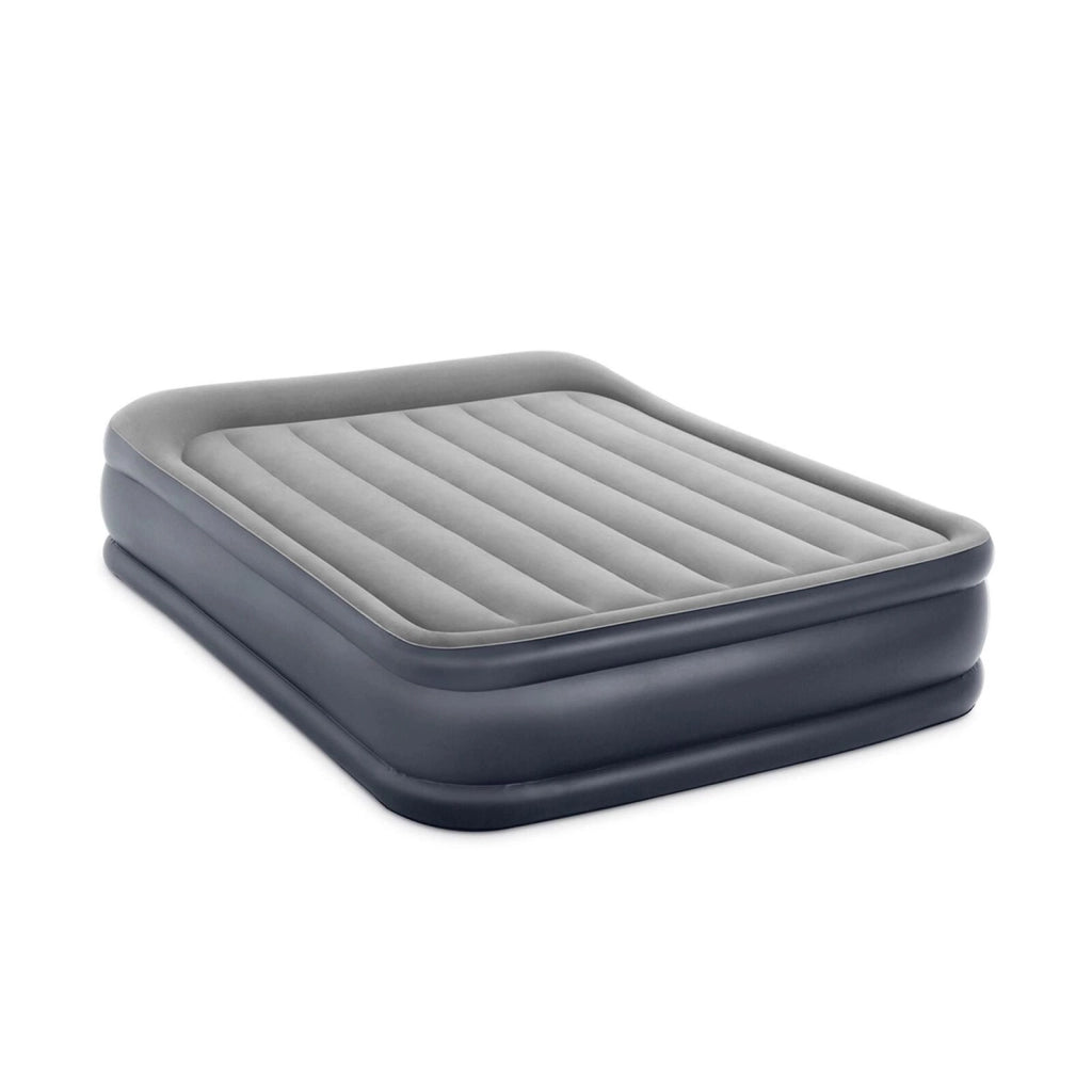 Intex 64136ND Materasso Dura-Beam Pillow Rest Deluxe Matrimoniale Bicolore con Pompa Elettrica Incorporata 152x203x42 cm