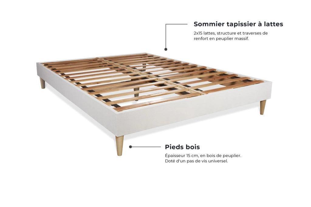 Kit rete e materasso SOFT 120x190cm - Foam HD - Molto rigido