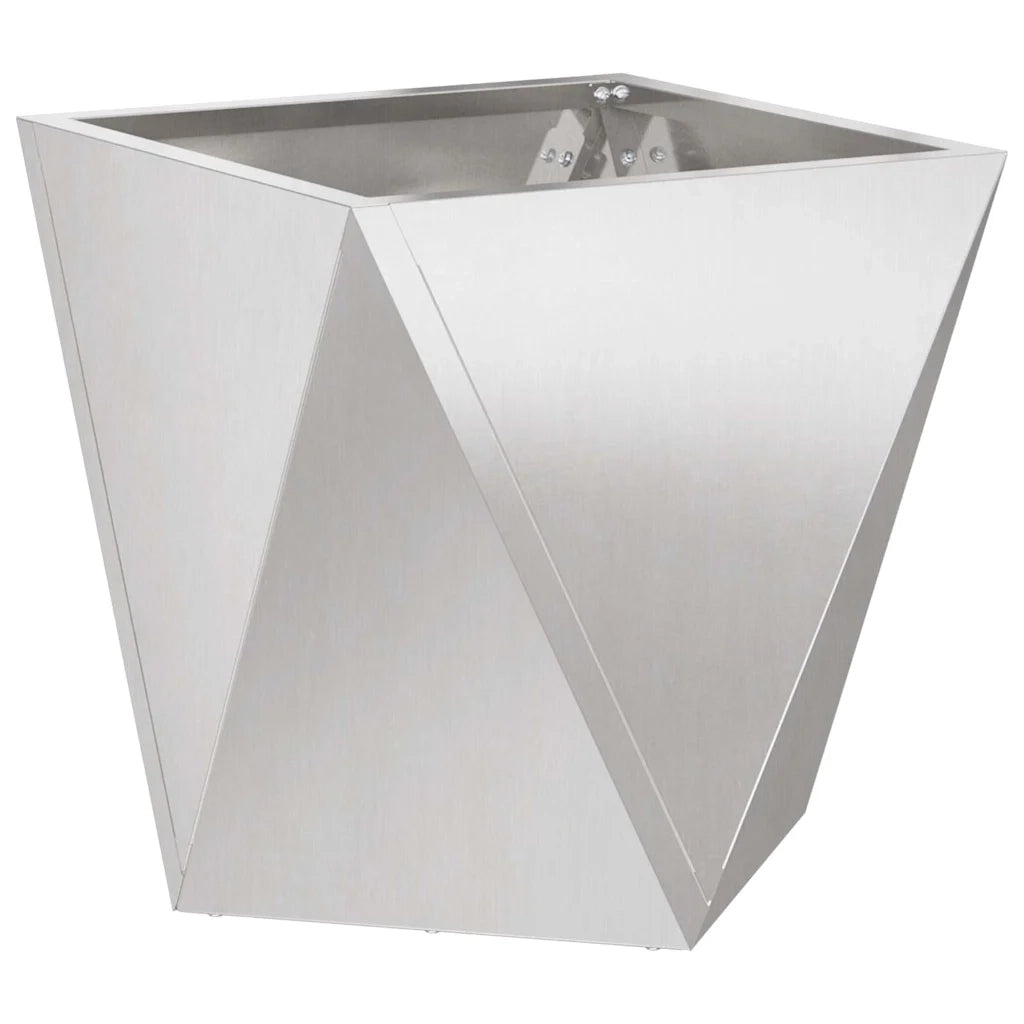 2 pz Fioriera | Cassetta per fiori | Vaso Argento 40 x 40 x 40 cm Acciaio inossidabile