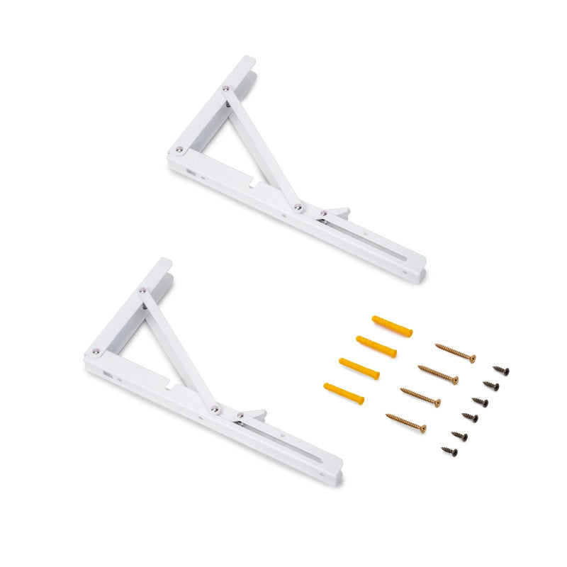Set di supporti pieghevoli, lunghezza 303 mm, Acciaio, Verniciato nero