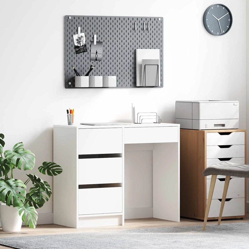 Scrivania | Tavolo da Ufficio Bianco 90 x 37.5 x 75 cm Legno multistrato