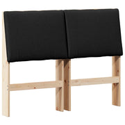 Testiera | Testata imbottita Nero 120 cm Pino massello