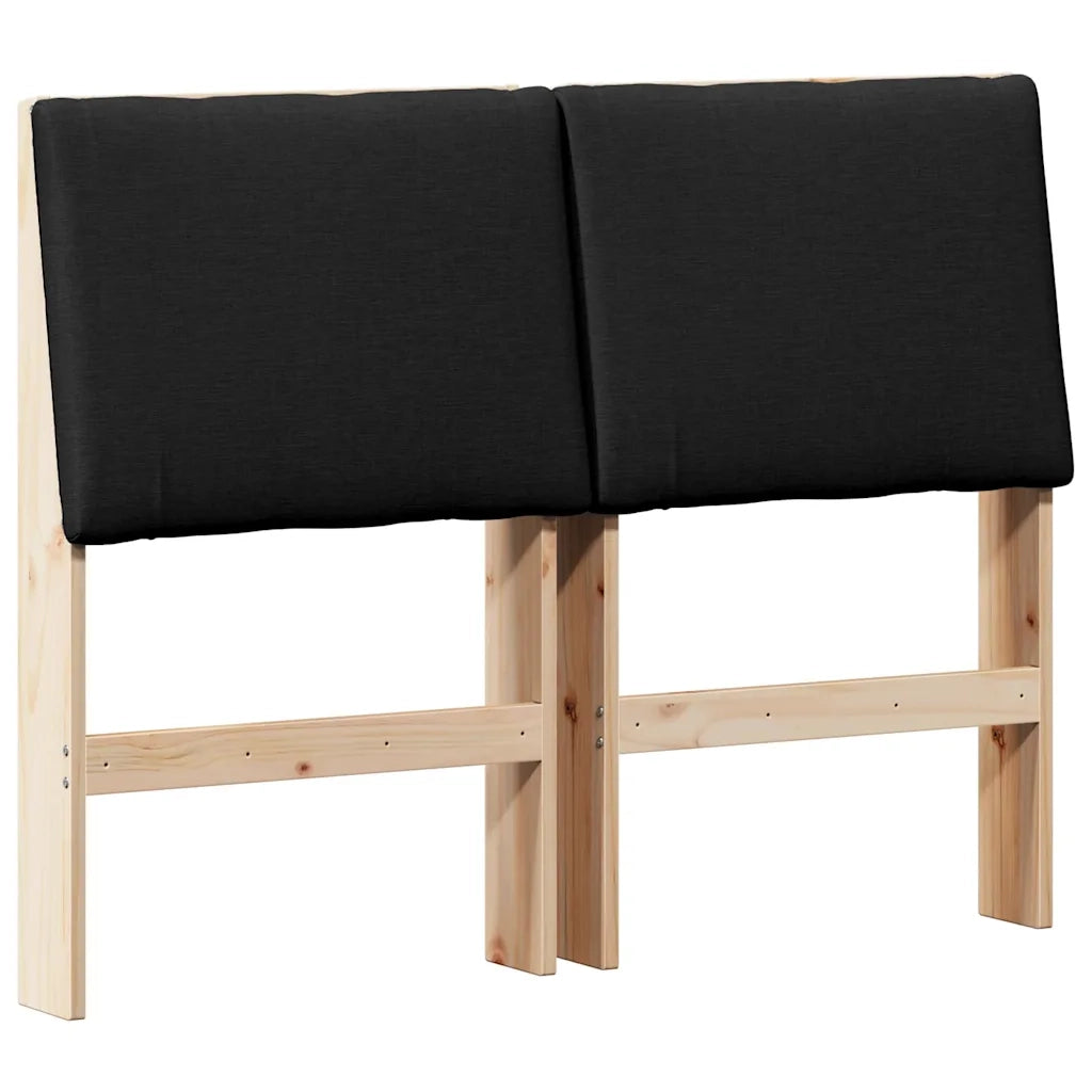 Testiera | Testata imbottita Nero 120 cm Pino massello