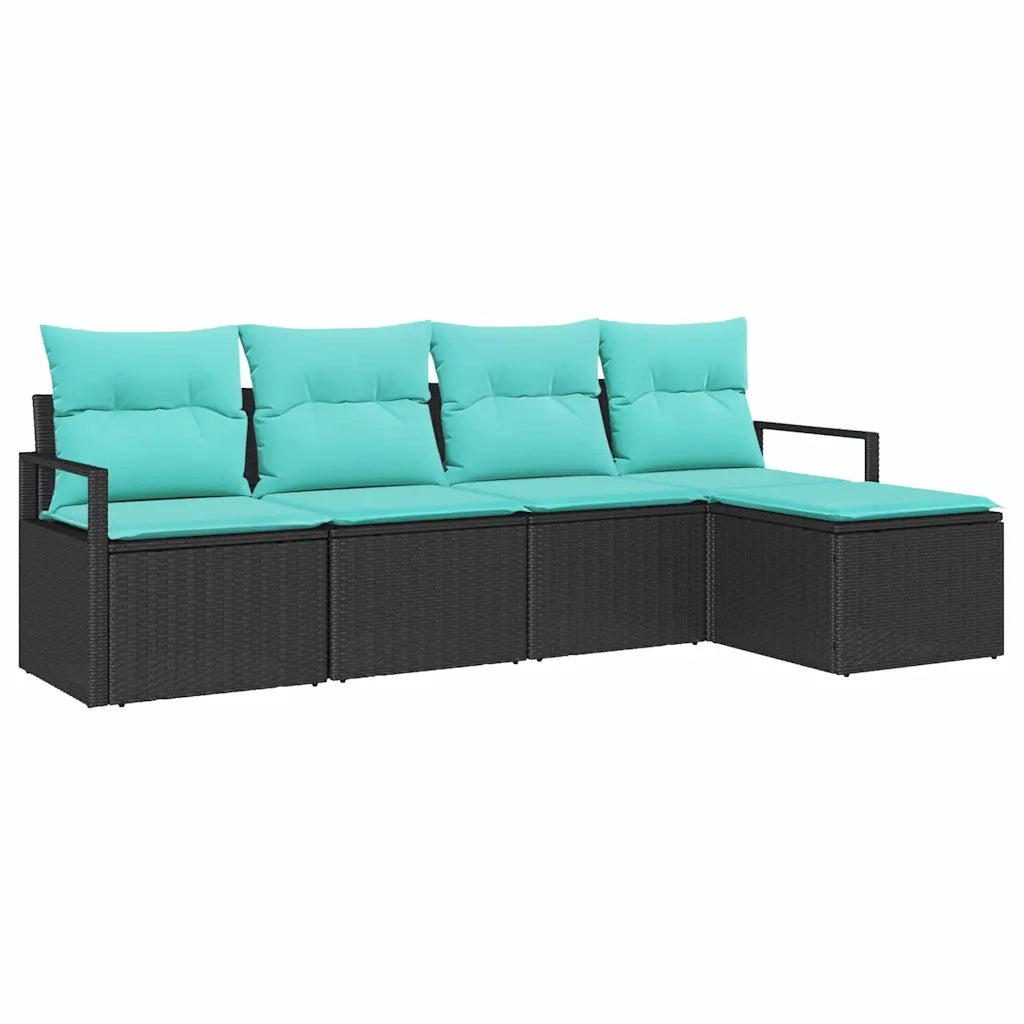 Set di divani 5 pcs Nero polyrattan 3346346