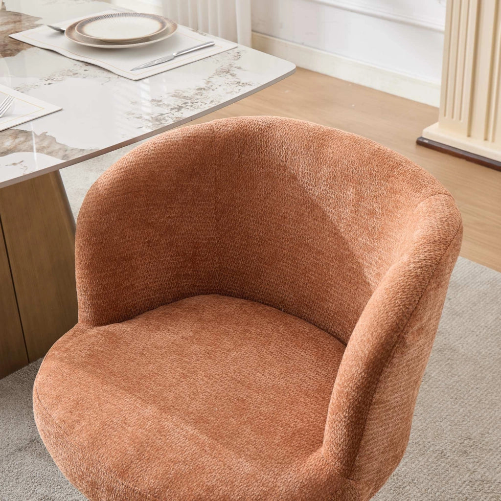 Sgabello da bar girevole a 360¡ã regolabile in altezza, sedia da pranzo rotonda moderna rivestita in ciniglia, sedia ergonomica di design per camera da