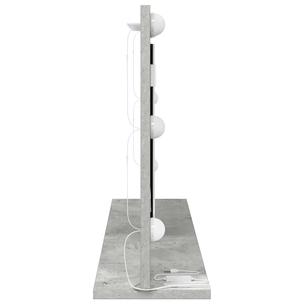 Specchio da Vanit¨¤ Rettangolare Grigio cemento 80 x 45 x 18 cm