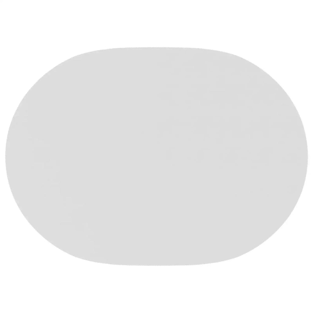 Tovaglia da Tavolo 5 pz Ovale Bianco 160 x 220 cm Poliestere 42040287