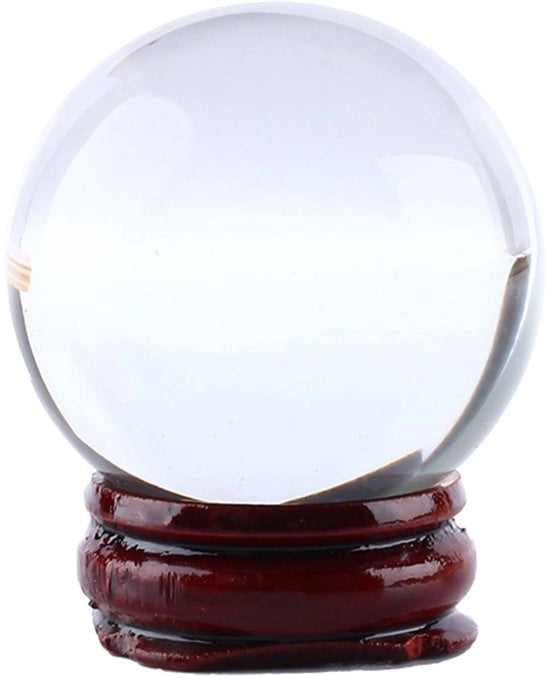Kristalbol 40mm con base standard per decorazione e Feng Shui con cristallo naturale di quarzo magico