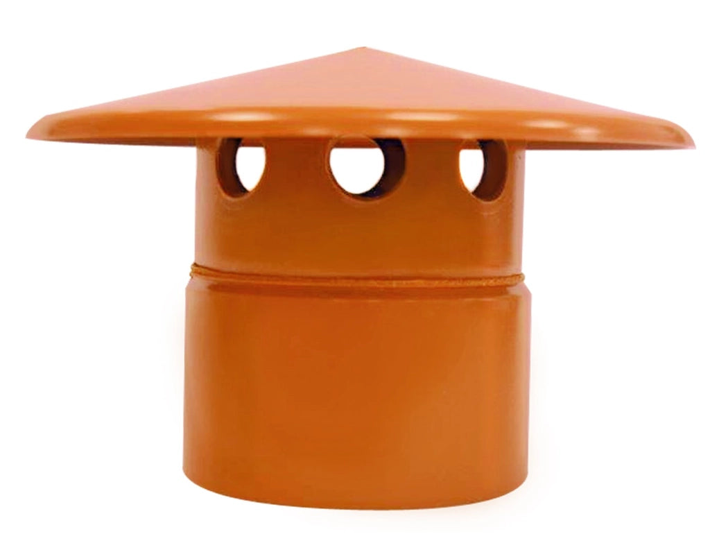 Testa esalatore  in pvc : Colore - "Tegola" - RAL 8023, Diametro - 125